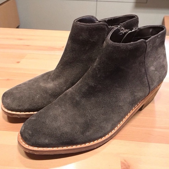 Sam Edelman Womens Mercer Ankle Boots Size 7.5M Brown Suede Heeled Side Zip - Picture 3 of 8